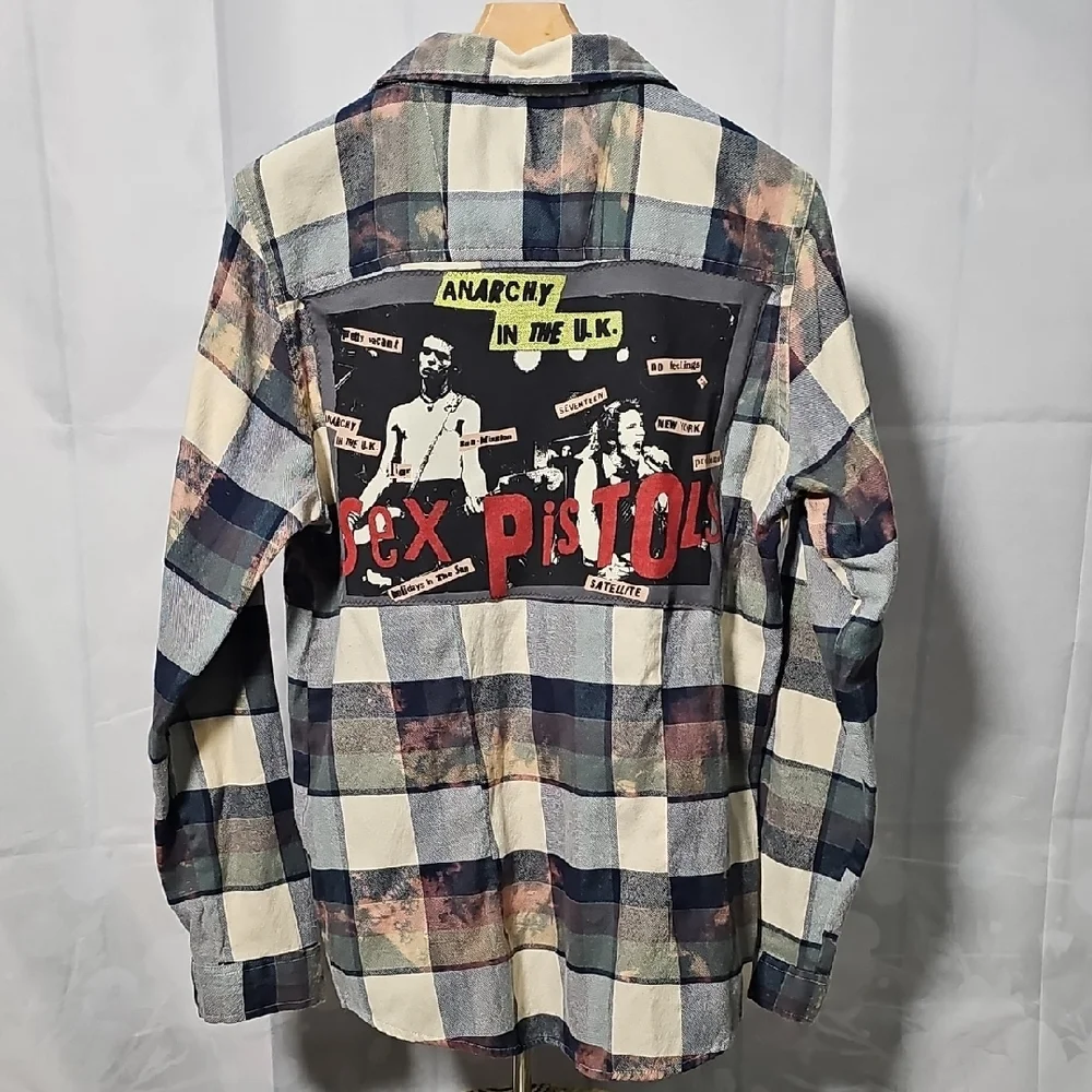UNISEX SEX PISTOLS GRUNGE FLANNEL SM-LG - Picture 3 of 8